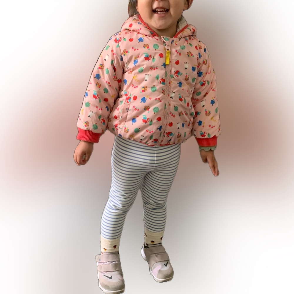 [used] Boden Printed Reversible Coat 12-18M